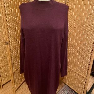 Banana Republic burgundy sweater dress